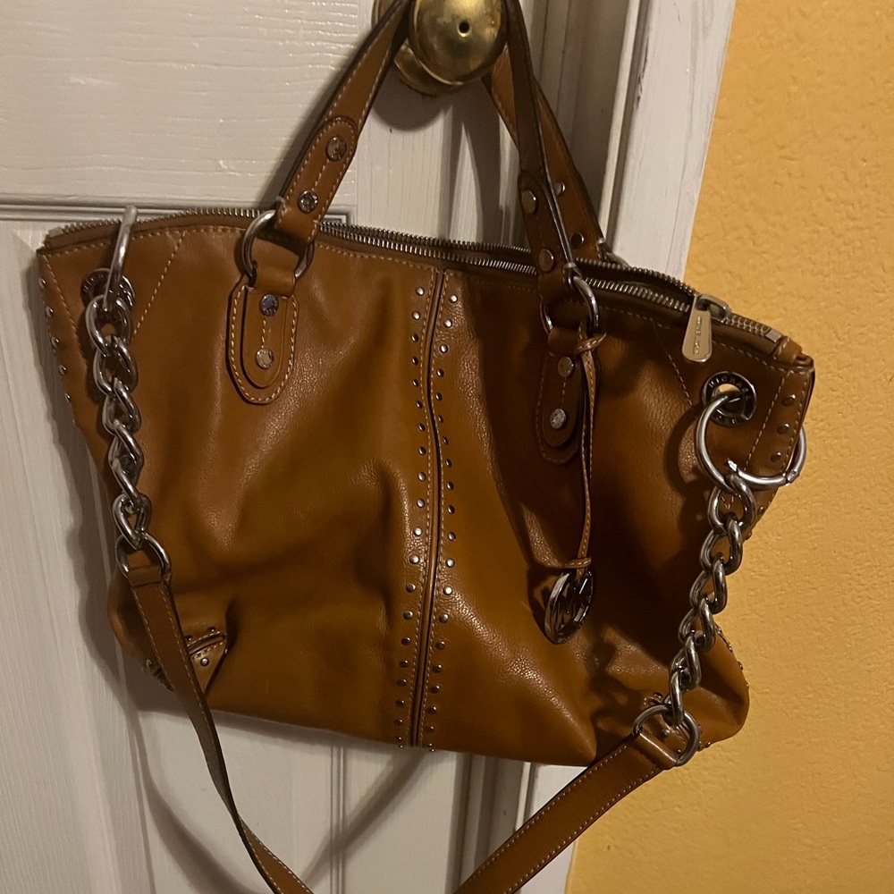Brown leather tote. Excellent condition
